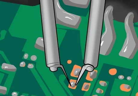 Step #3 - Use a tweezer to remove the desolder parts