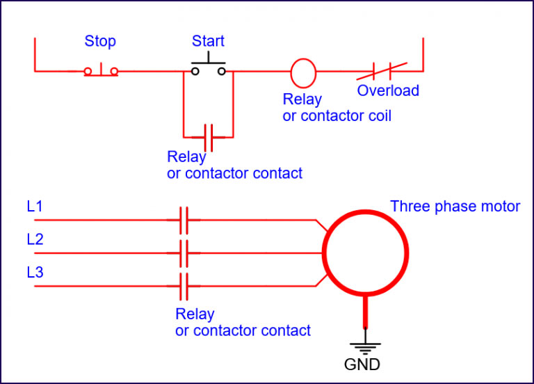 Current flow after button pressing