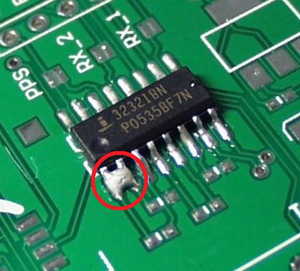 Solder bridge