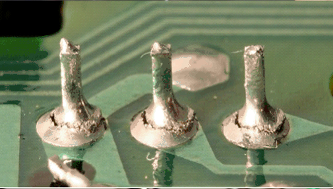 Cracked solder joint