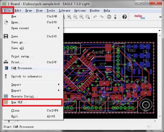 Step 1 - click “File” then “Run ULP”