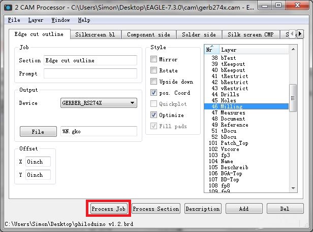 Step 6.3 - hit the Process Job button