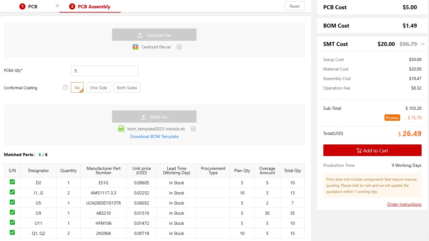 low volume pcb assembly quote online