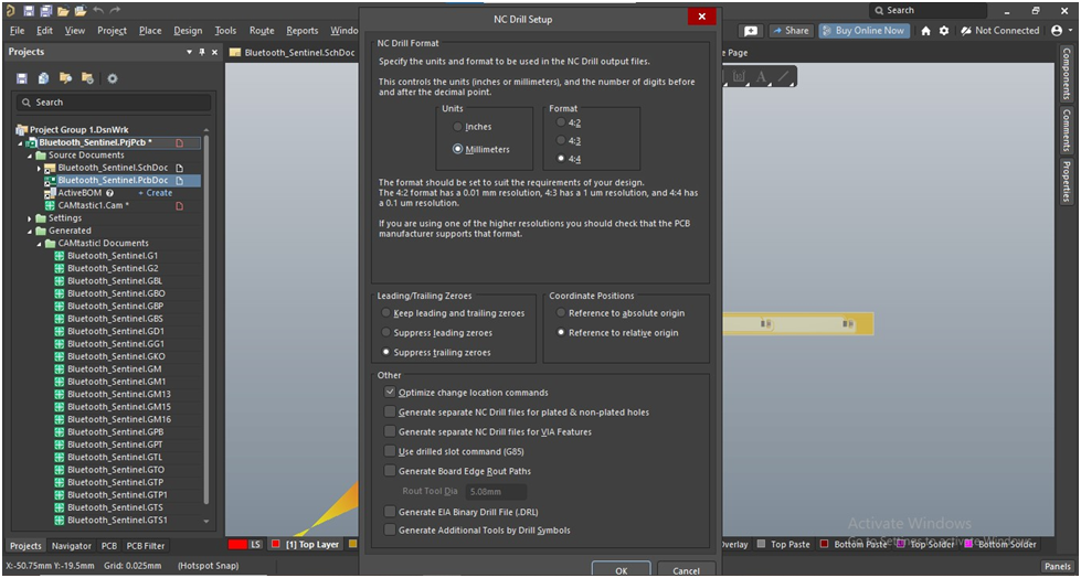 Step 7 - Selecting Drill Files will open a dialogue box.