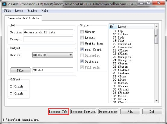 Step 5 - Now click Process Job at the bottom of the window