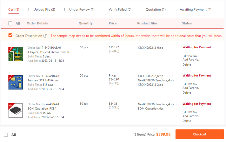 Step 8: Review Your Order Details