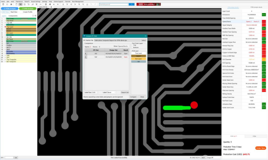 Detection of opens using the IPC netlist