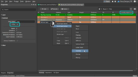 Layer Stack up in Altium Designer 